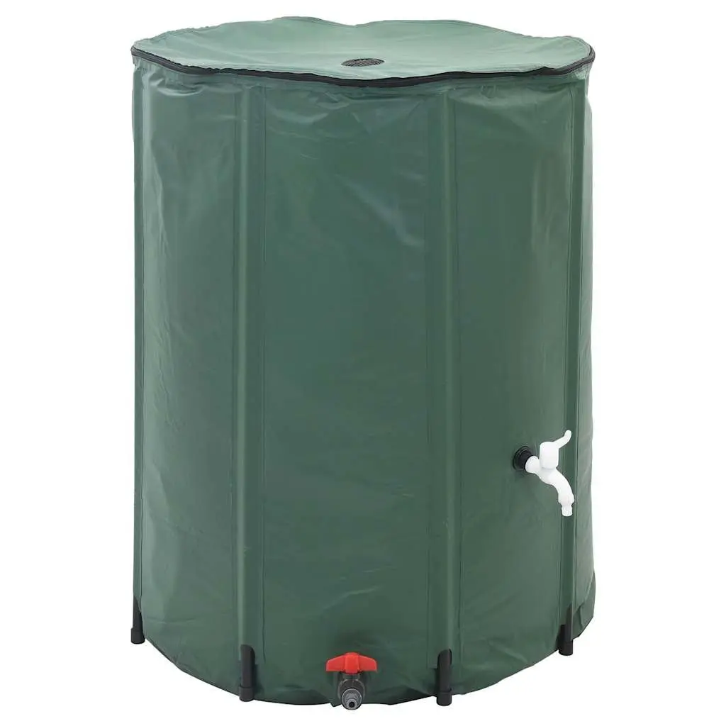 Collapsible Rain Water Tank 500L Green Garden Watering Storage Irrigation System