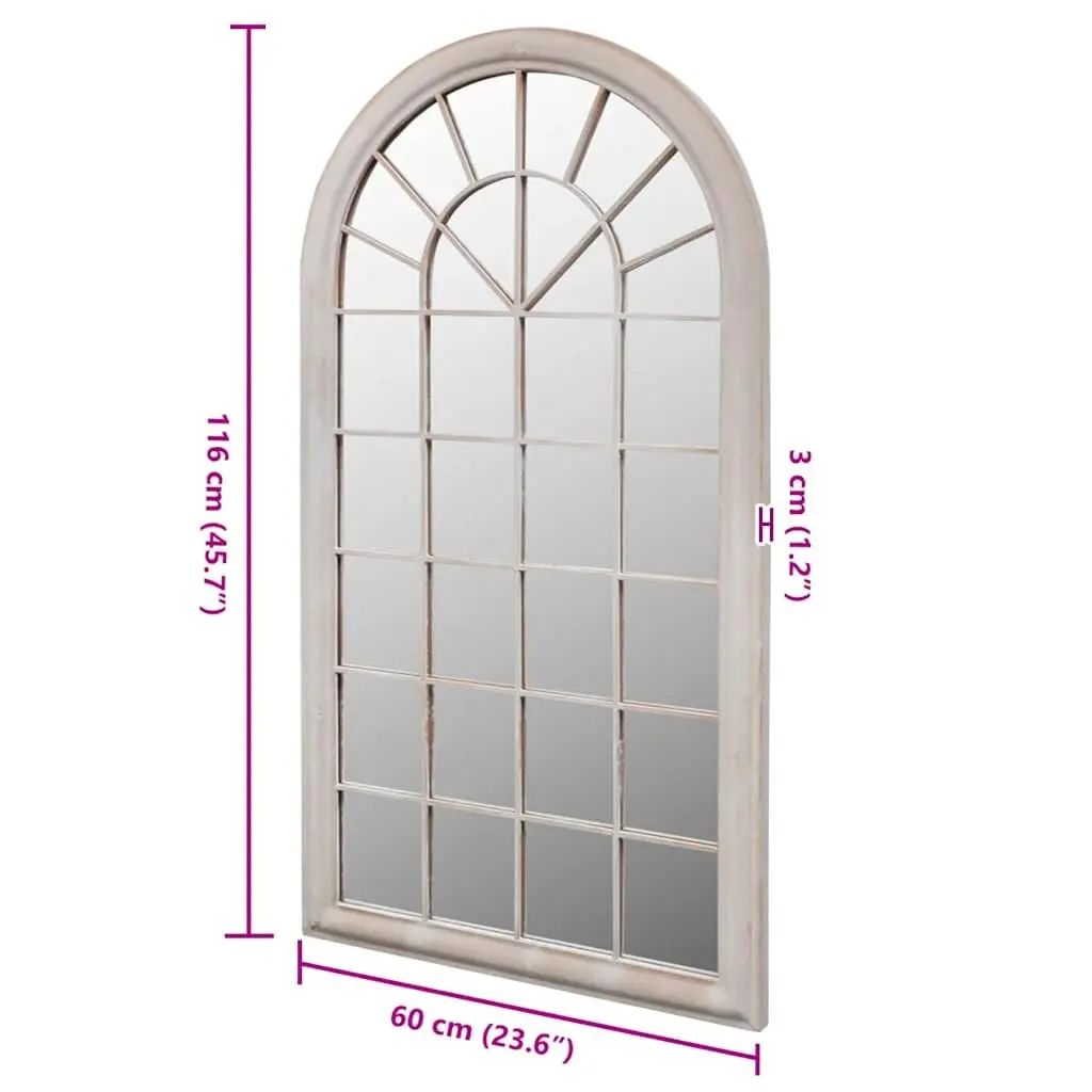 Rustic Arch Garden Mirror 60x116 cm