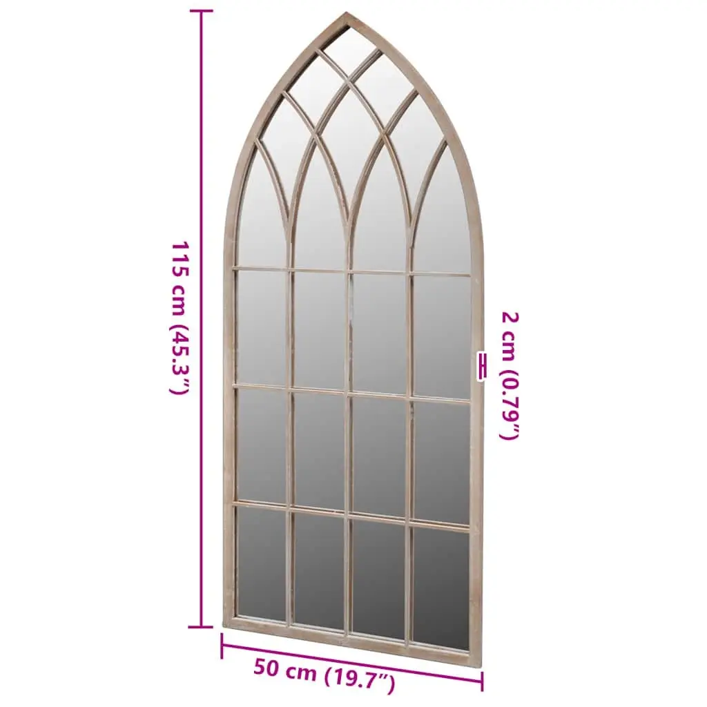 Gothic Arch Garden Mirror 50 x 115 cm Indoor Outdoor Decorative Reflecting Glass