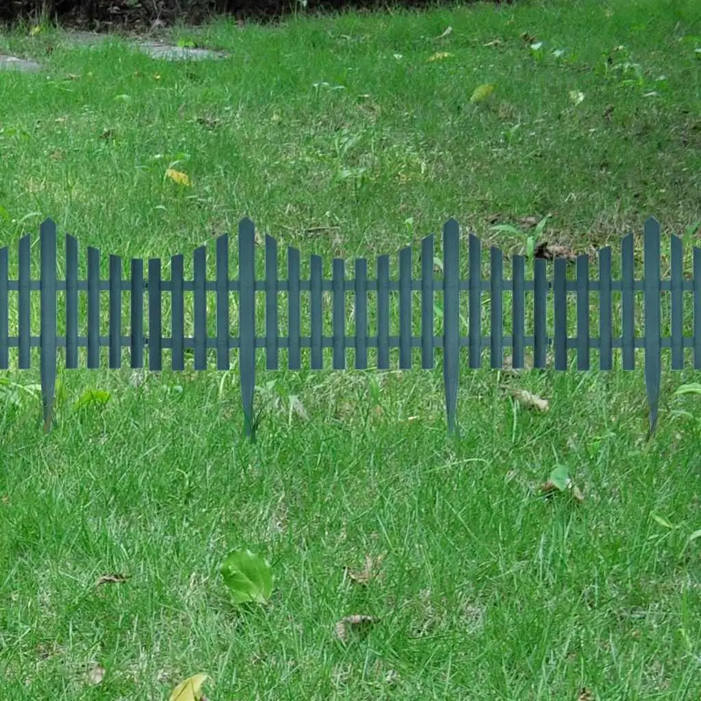 Garden Lawn Edging Dividers 17 Pcs Set 10m Border Barriers Interconnectable