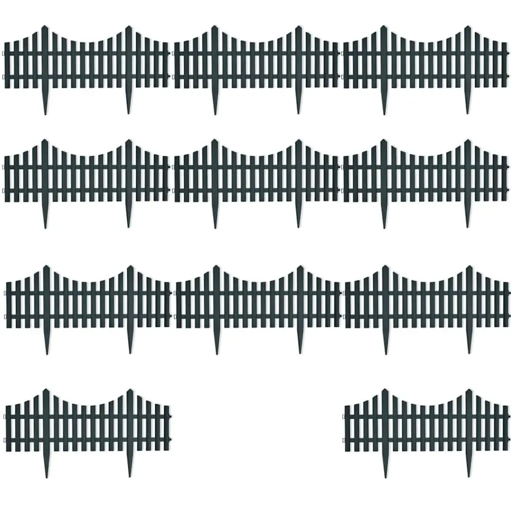 Garden Lawn Edging Dividers 17 Pcs Set 10m Border Barriers Interconnectable