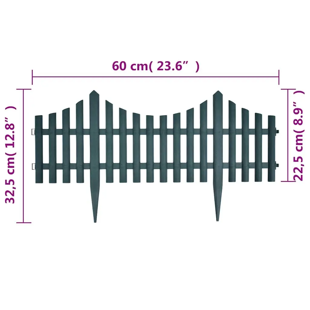 Garden Lawn Edging Dividers 17 Pcs Set 10m Border Barriers Interconnectable