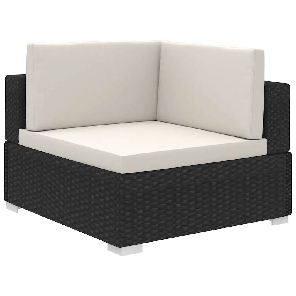 Garden Lounge Set 8 Piece Outdoor Furniture Black Patio