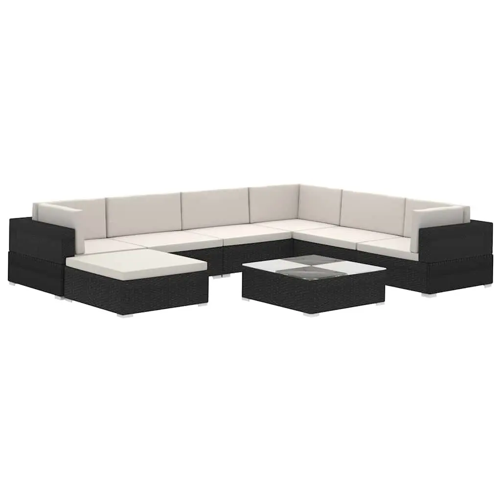 Garden Lounge Set Outdoor Furniture 8 Piece Poly Rattan Patio Seating