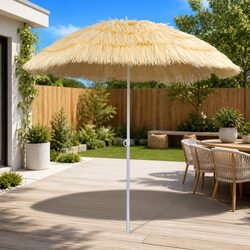 1.8m Beach Parasol with Durable Materials and Features
