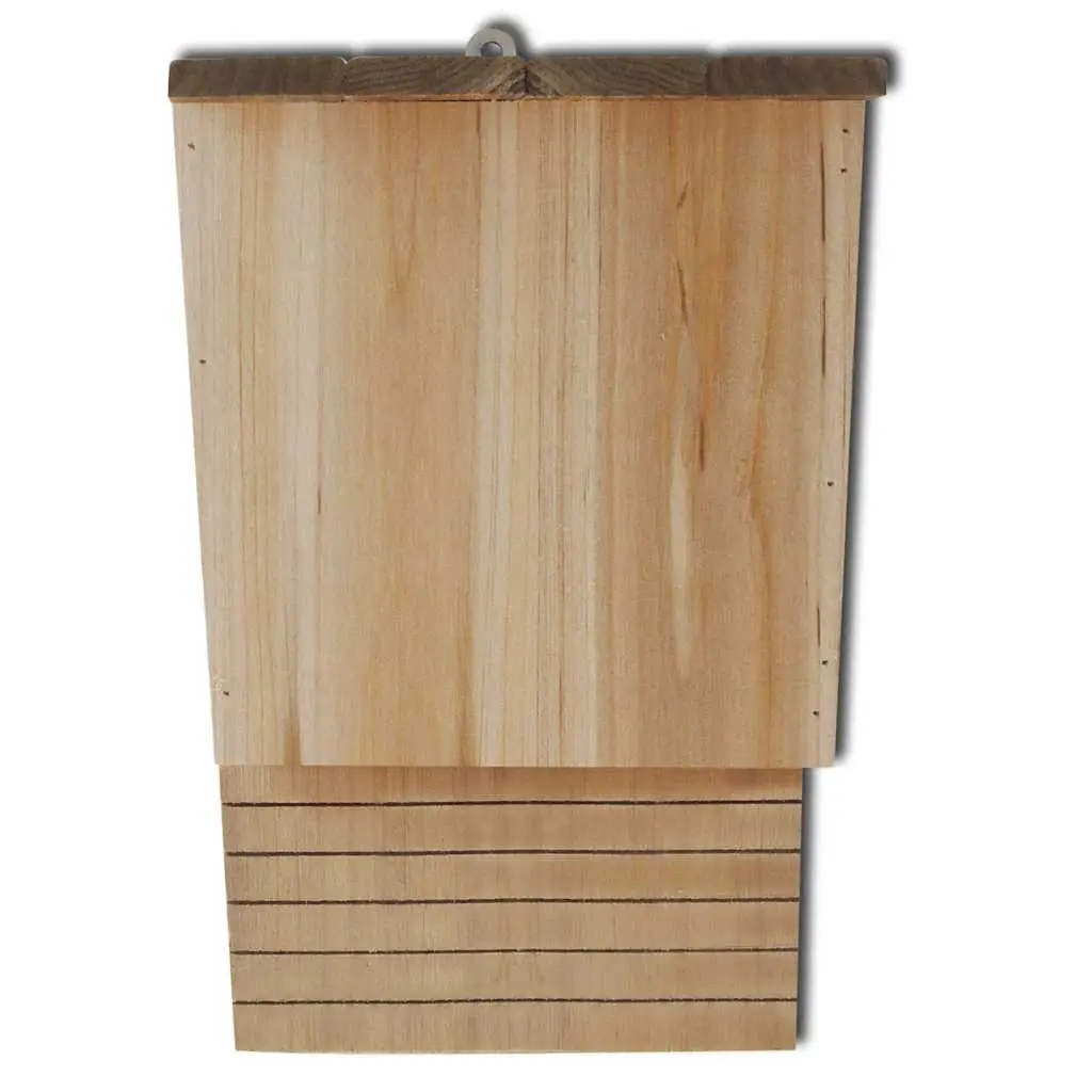 Bat House Set of 2 Brown Garden Roosting Shelter Nest Box