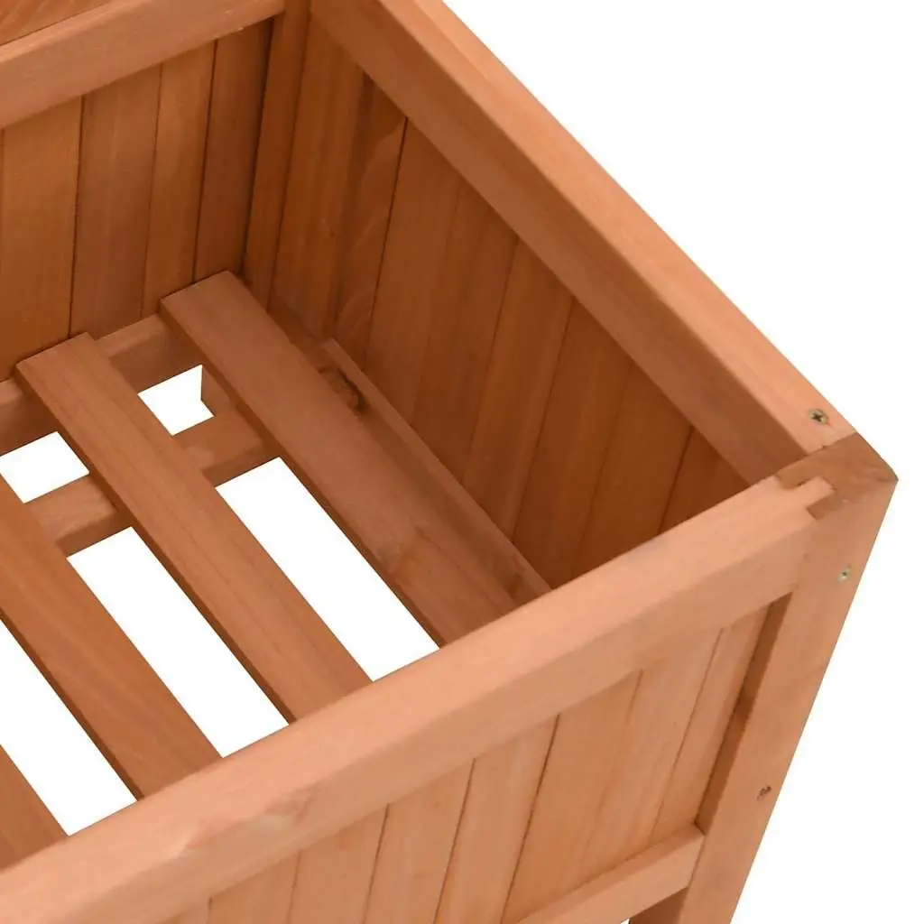 Trellis Planter Outdoor Garden 40x30x135cm Brown Wood