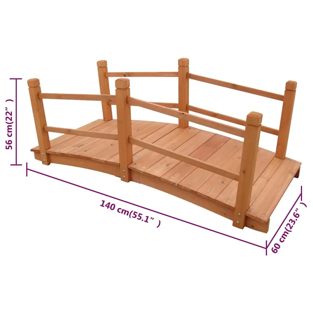 Garden Bridge Outdoor Wooden Decorative Structure 140cm