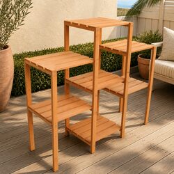 Wooden Plant Stand with Ample Display Space - 97 x 31 x 87 cm