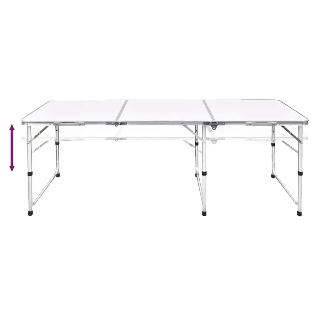 Foldable Camping Table Height Adjustable Portable Picnic Garden Outdoor