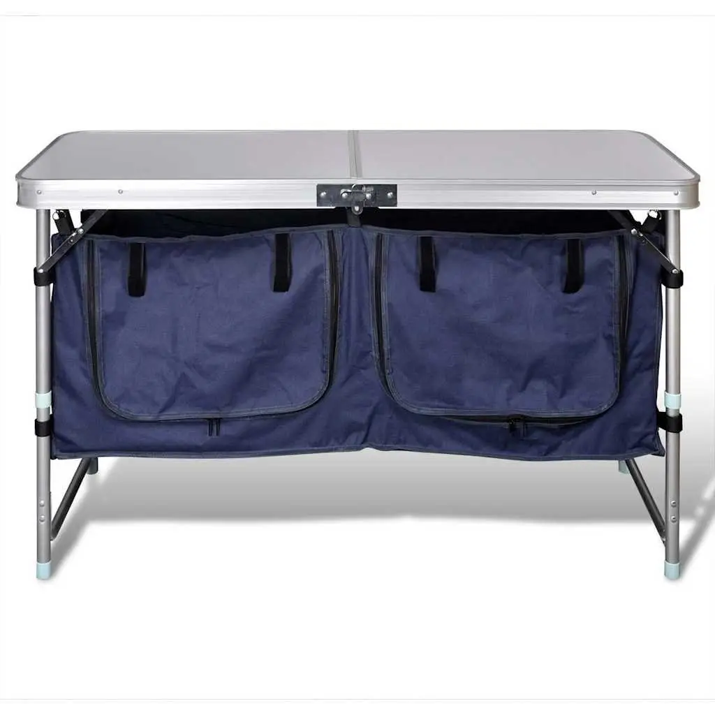 Foldable Camping Cupboard Outdoor Storage Cabinet with Work Surface