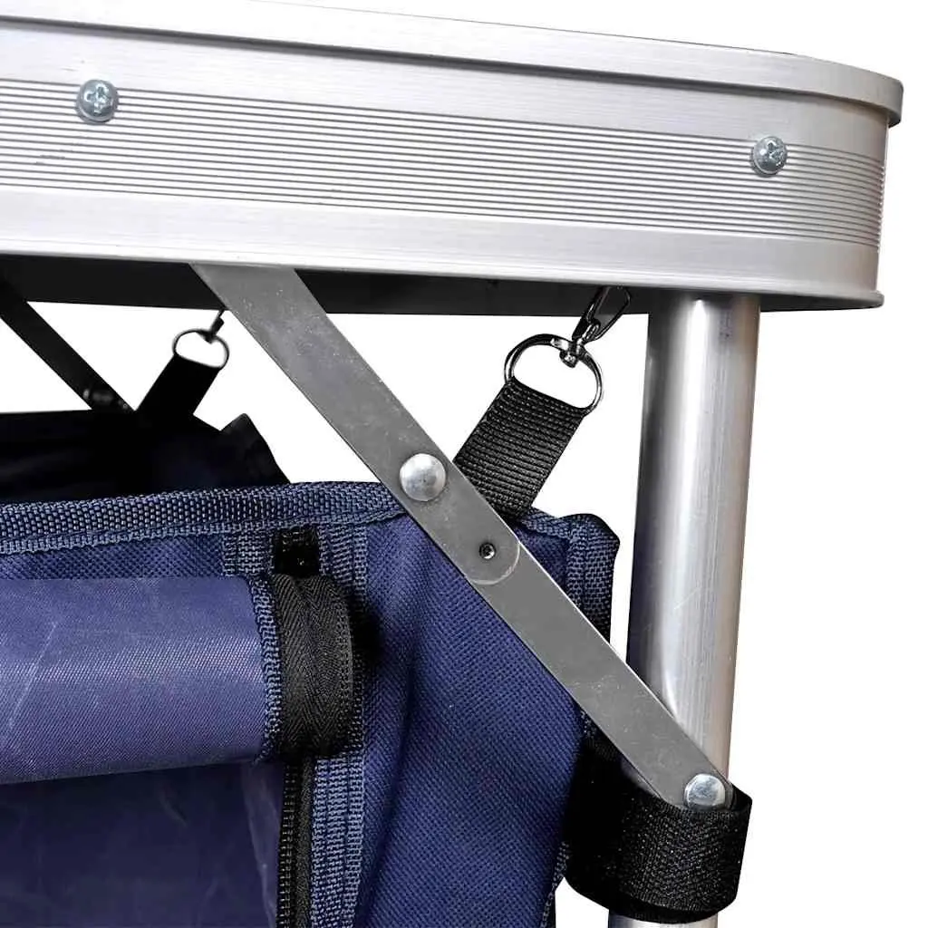 Foldable Camping Cupboard Outdoor Storage Cabinet with Work Surface