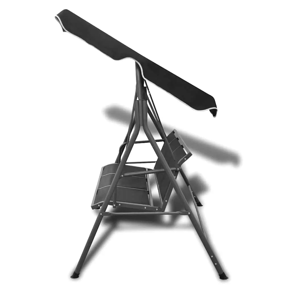Garden Swing Bench with Canopy Three Seater Outdoor Porch Shade Chair