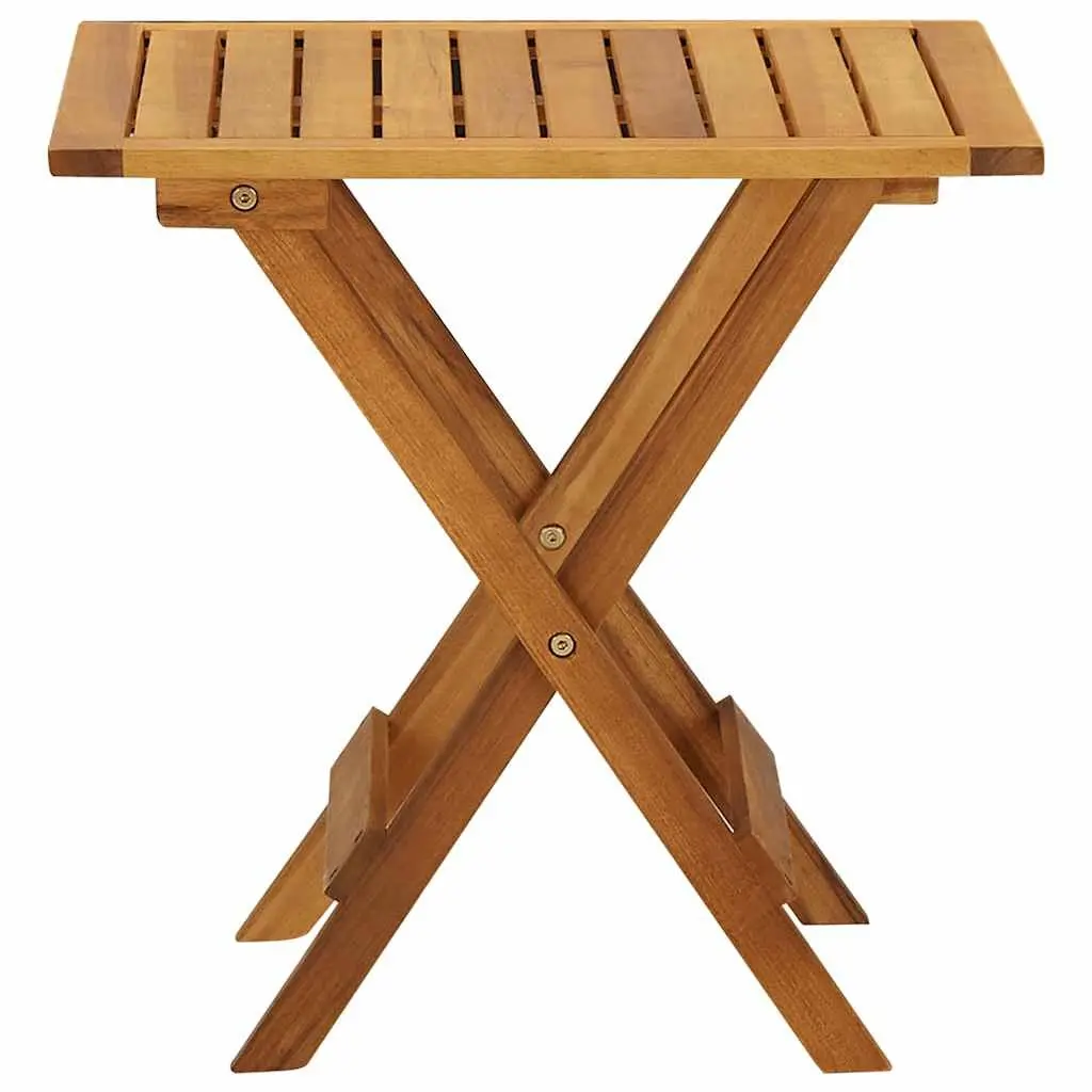 Bistro Table 46x46x47 cm Folding Wooden Coffee Side Table Indoor Outdoor Garden