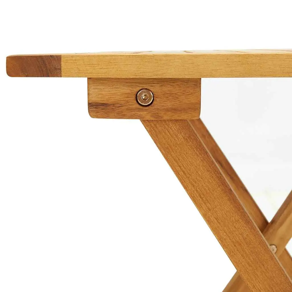Bistro Table 46x46x47 cm Folding Wooden Coffee Side Table Indoor Outdoor Garden