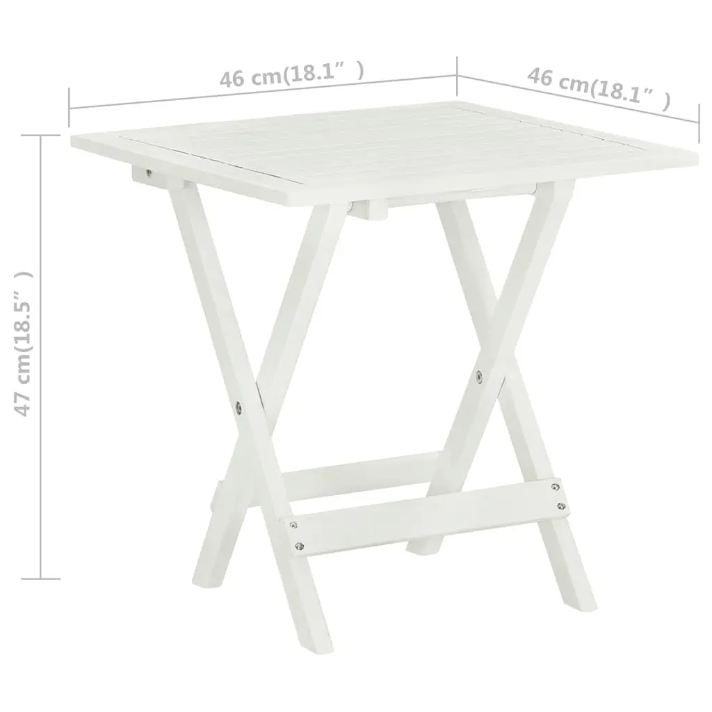 Wooden Bistro Table Indoor Outdoor Compact Side Table Folding 46 x 46 x 47 cm