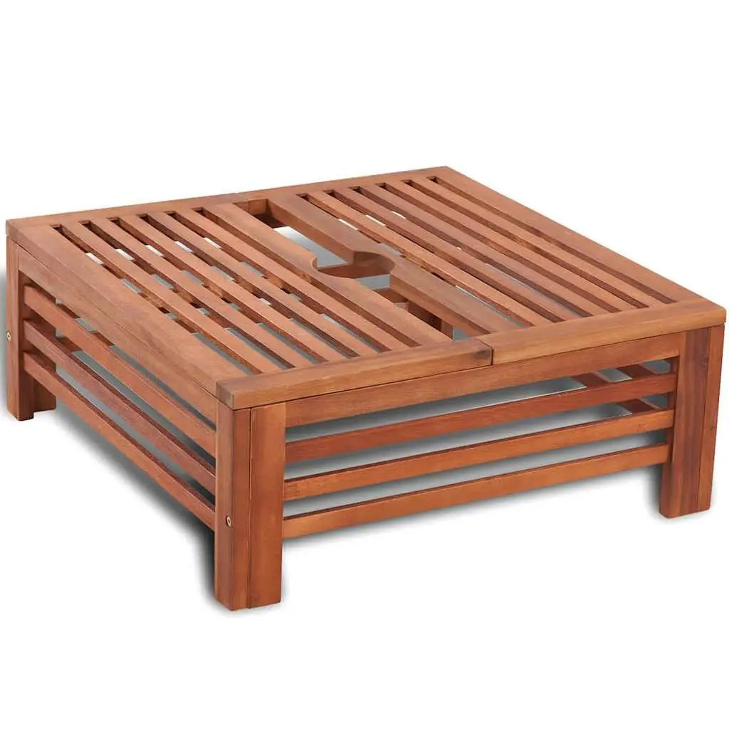 Wooden Parasol Stand Cover Decorative Outdoor Garden Side Table Acacia
