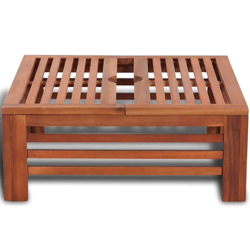 Wooden Parasol Stand Cover Decorative Outdoor Garden Side Table Acacia