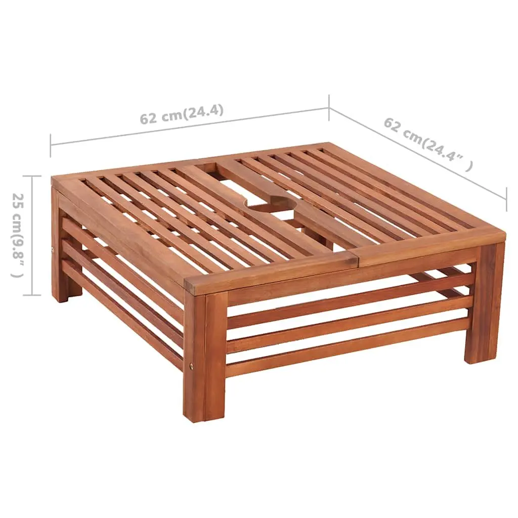 Wooden Parasol Stand Cover Decorative Outdoor Garden Side Table Acacia