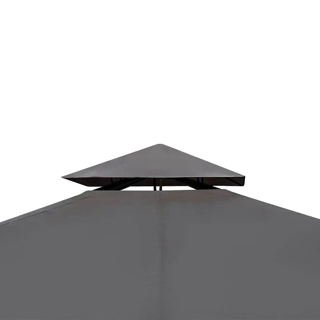 Garden Gazebo Outdoor 3x4m Poly Rattan Wicker Canopy Sunshade Pavilion Grey Roof