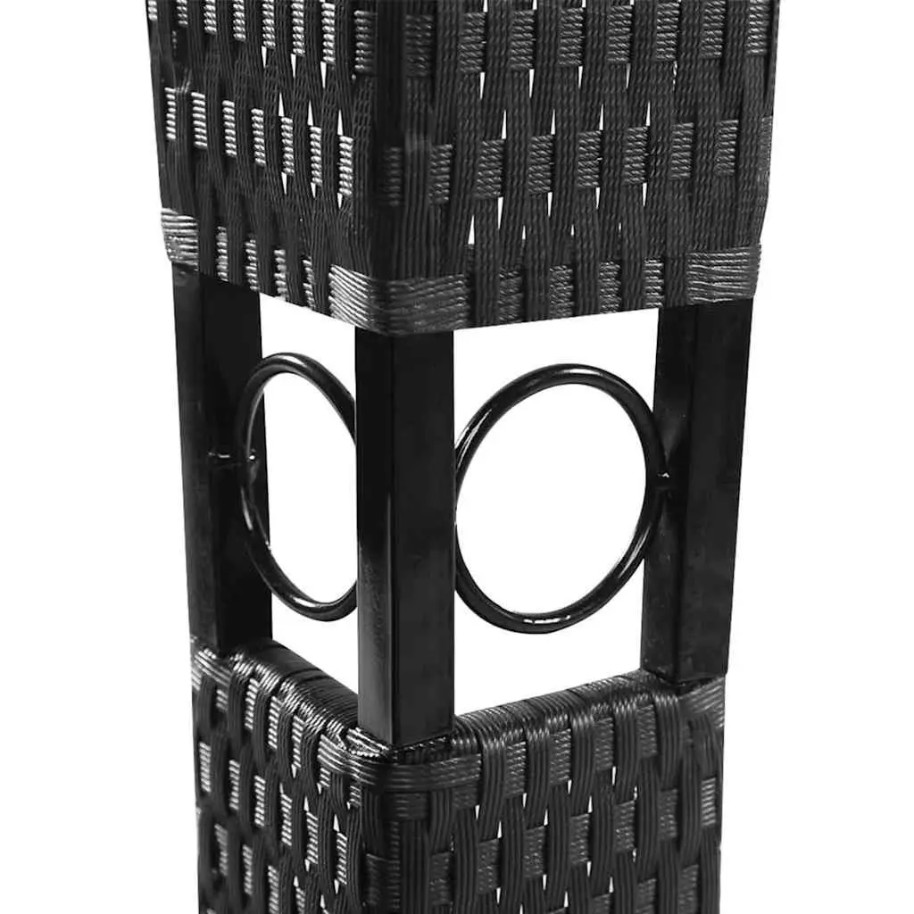 Garden Gazebo Outdoor 3x4m Poly Rattan Wicker Canopy Sunshade Pavilion Grey Roof