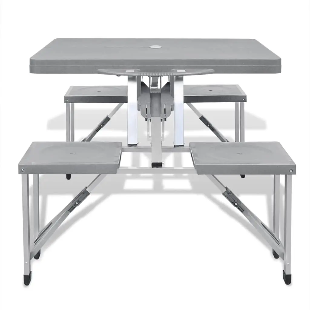 Camping Table Set with 4 Stools Folding Portable Picnic Garden Outdoor Furniture