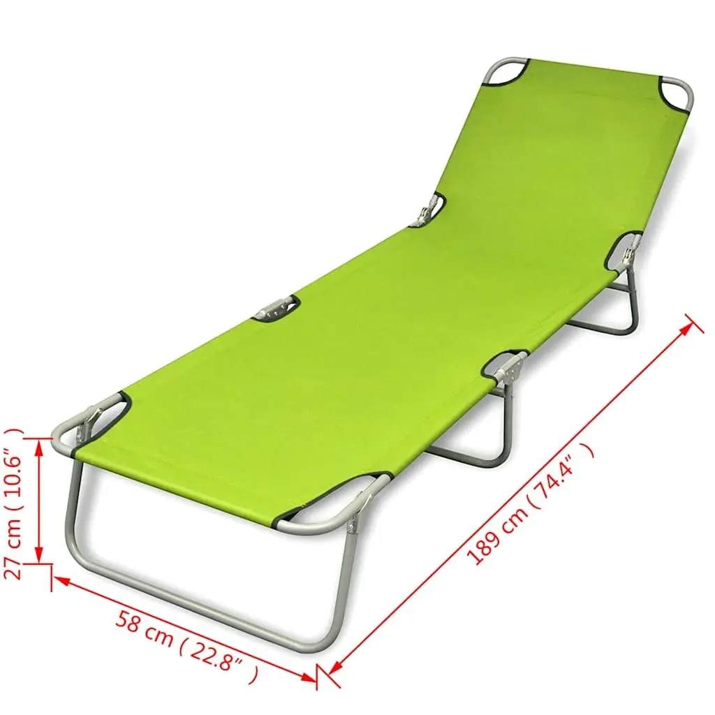 Sun Lounger Folding Outdoor Lounge Chair Garden Relaxation Seat Adjustable