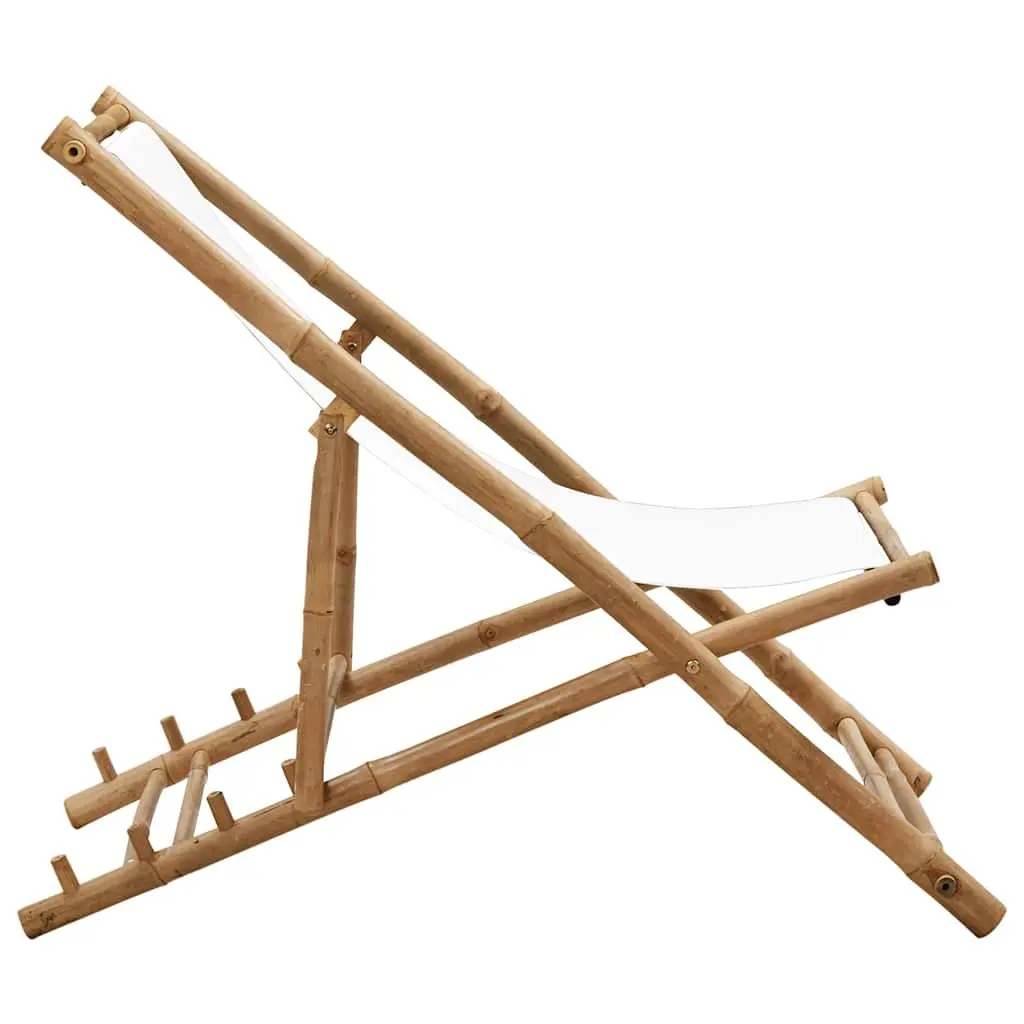 Bamboo Canvas Outdoor Deck Chair
