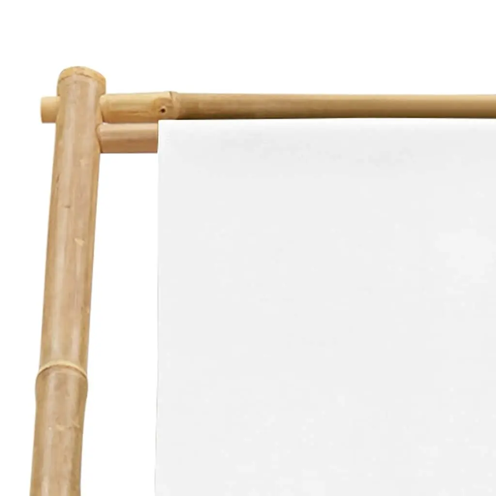 Bamboo Canvas Outdoor Deck Chair
