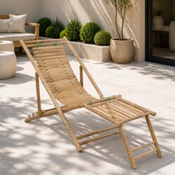 Bamboo Outdoor Deck Chair: Dimensions and Features