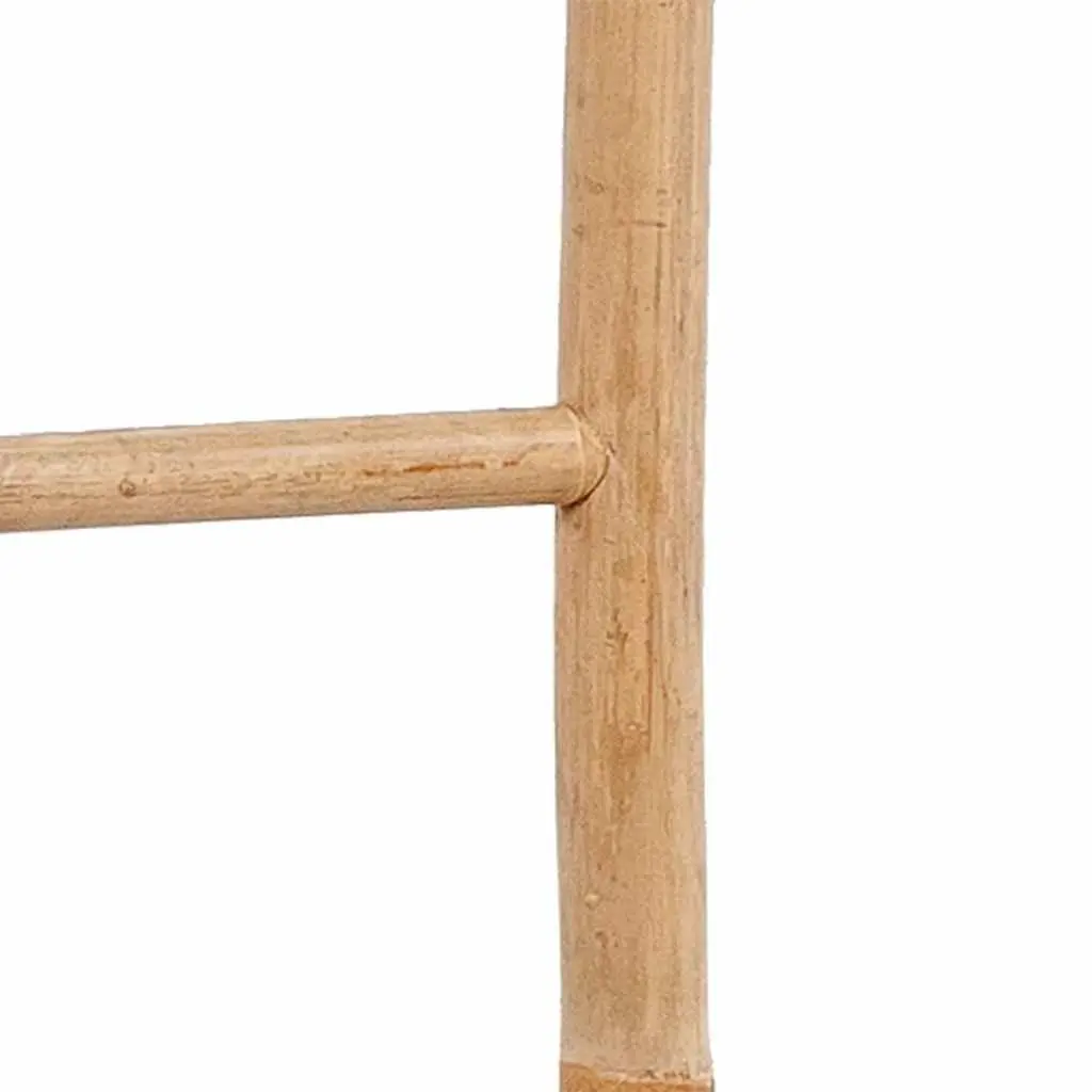 Bamboo Towel Ladder 6 Rungs Free Standing Bathroom Storage Rack Home Decor