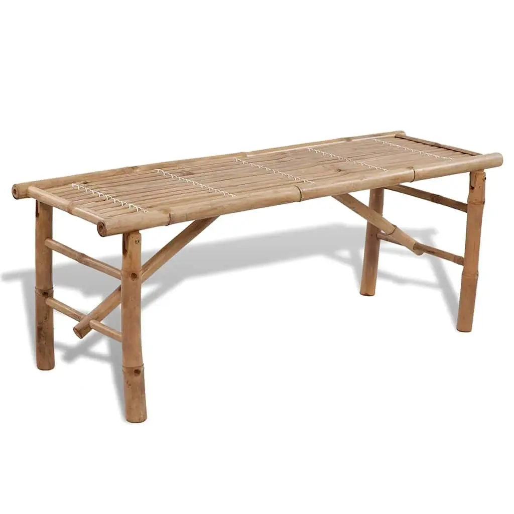 Outdoor Beer Table with 2 Benches 100 cm Foldable Garden Furniture Set Portable