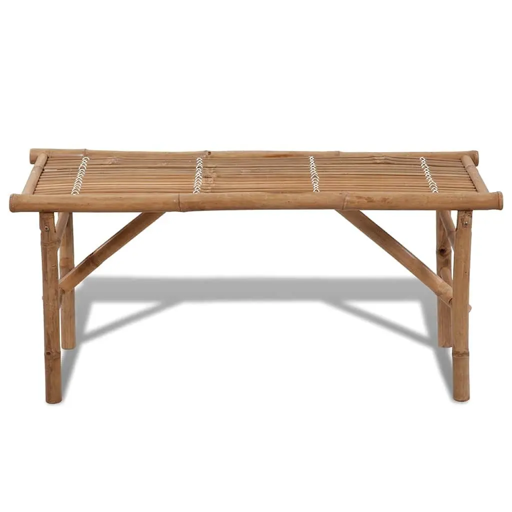 Folding Garden Bench 118 cm in Brown Bamboo