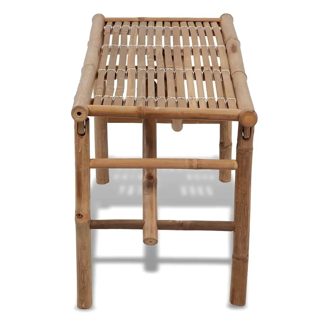 Folding Garden Bench 118 cm in Brown Bamboo