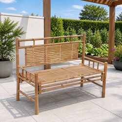 Outdoor Garden Bench 120cm in Brown - Specs Inside