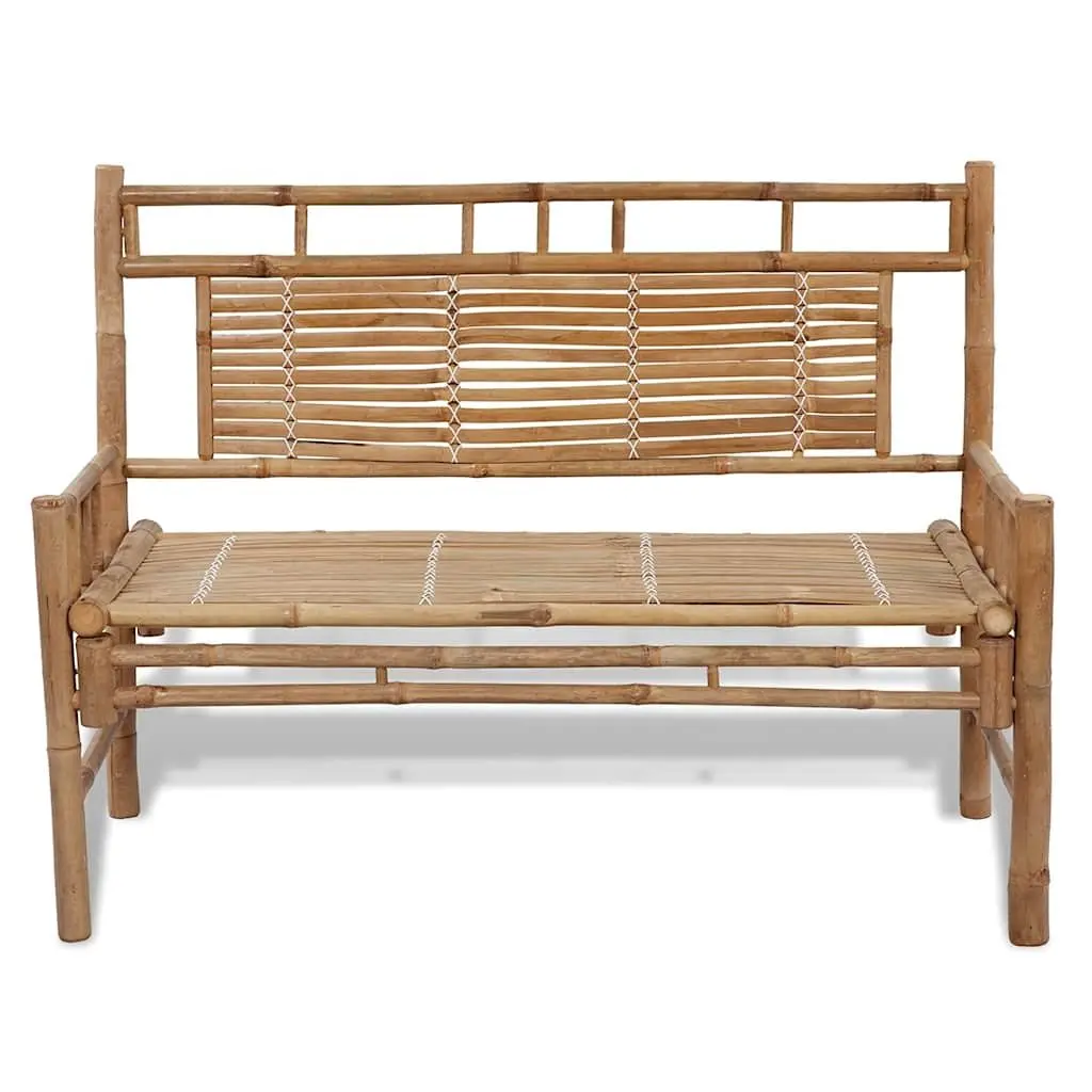 Brown 120cm Outdoor Bench with Backrest for Garden Use
