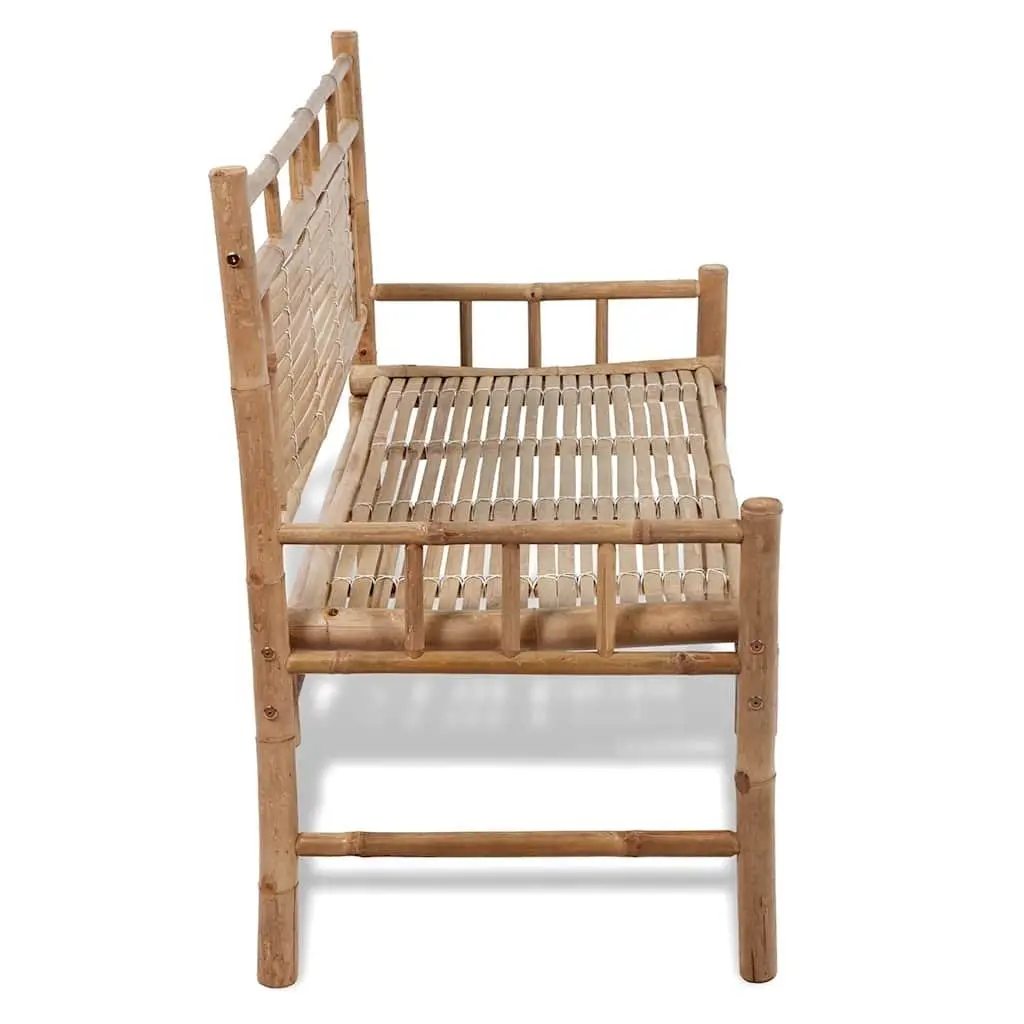 Brown 120cm Outdoor Bench with Backrest for Garden Use