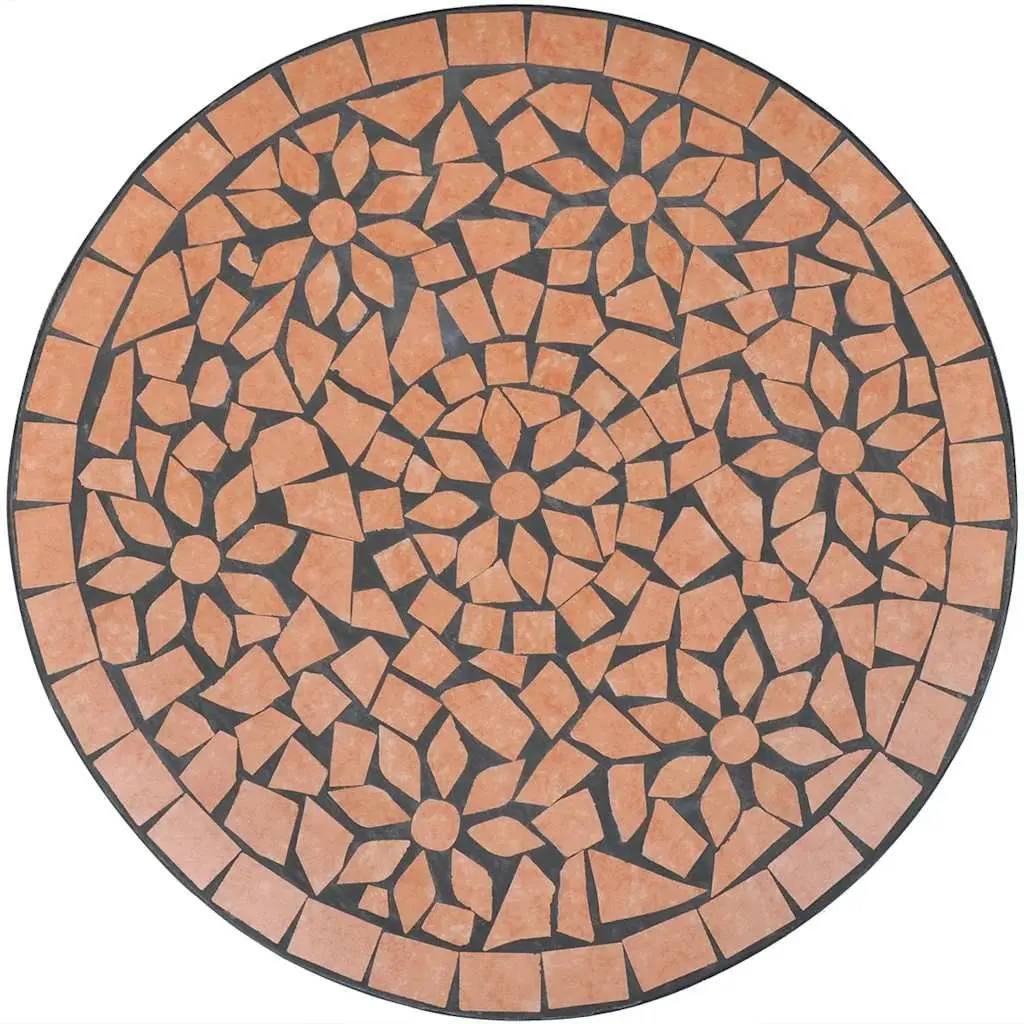 Mosaic Bistro Table Outdoor Garden 60cm Ceramic Top
