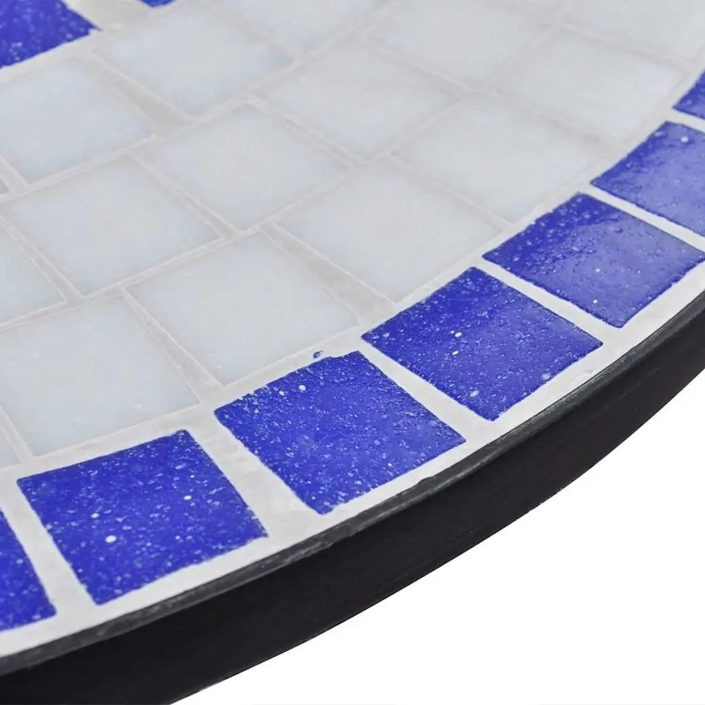 60cm Mosaic Bistro Table in Blue and White