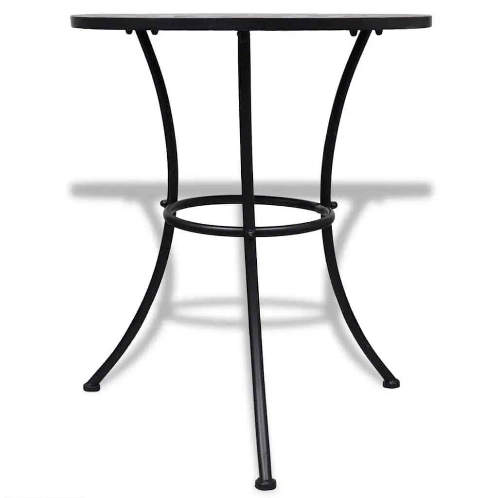 Mosaic Bistro Table 60cm Outdoor Garden Balcony Coffee Ceramic Top Iron Frame
