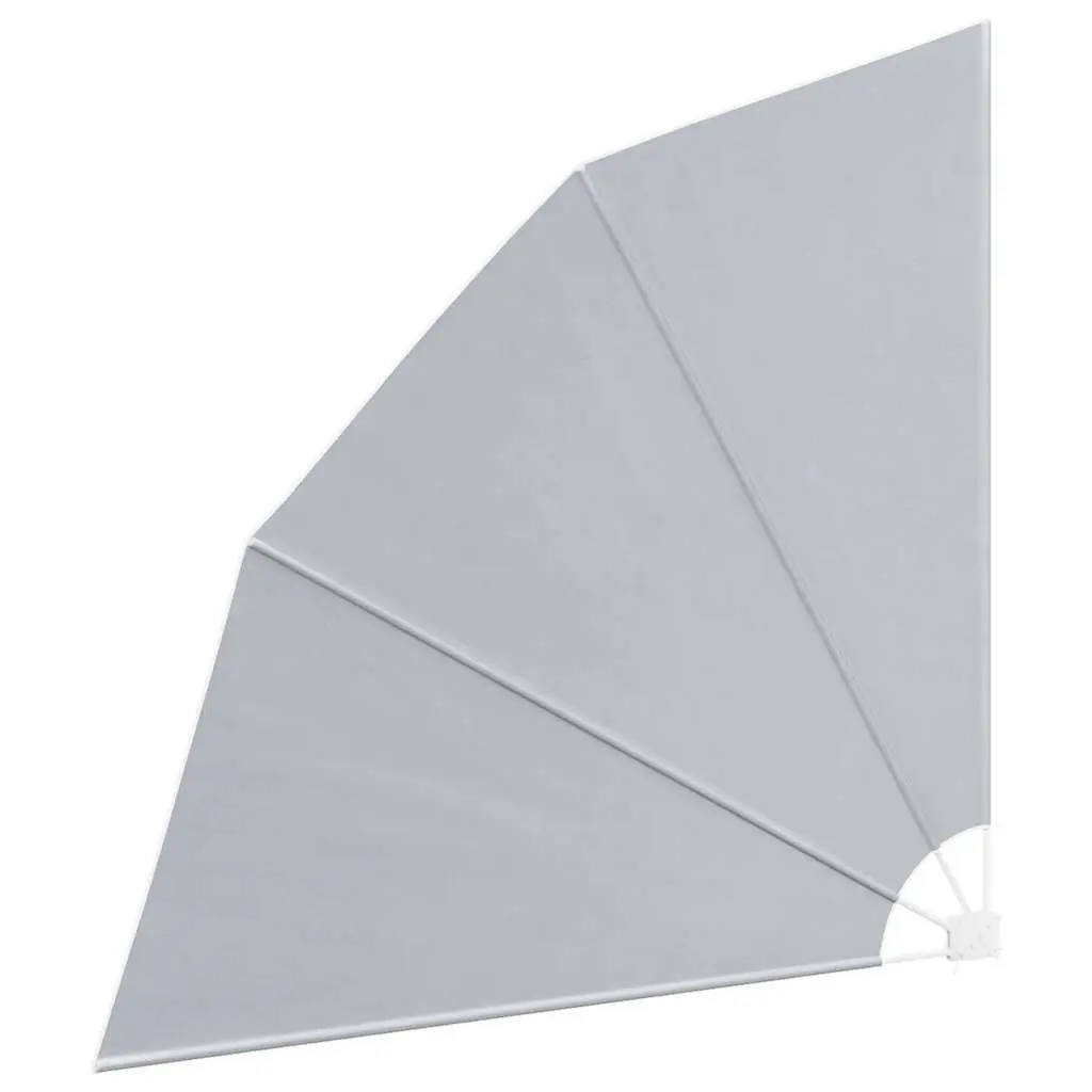 Collapsible Side Awning Balcony Shade Garden Outdoor Windscreen Grey 210x210cm