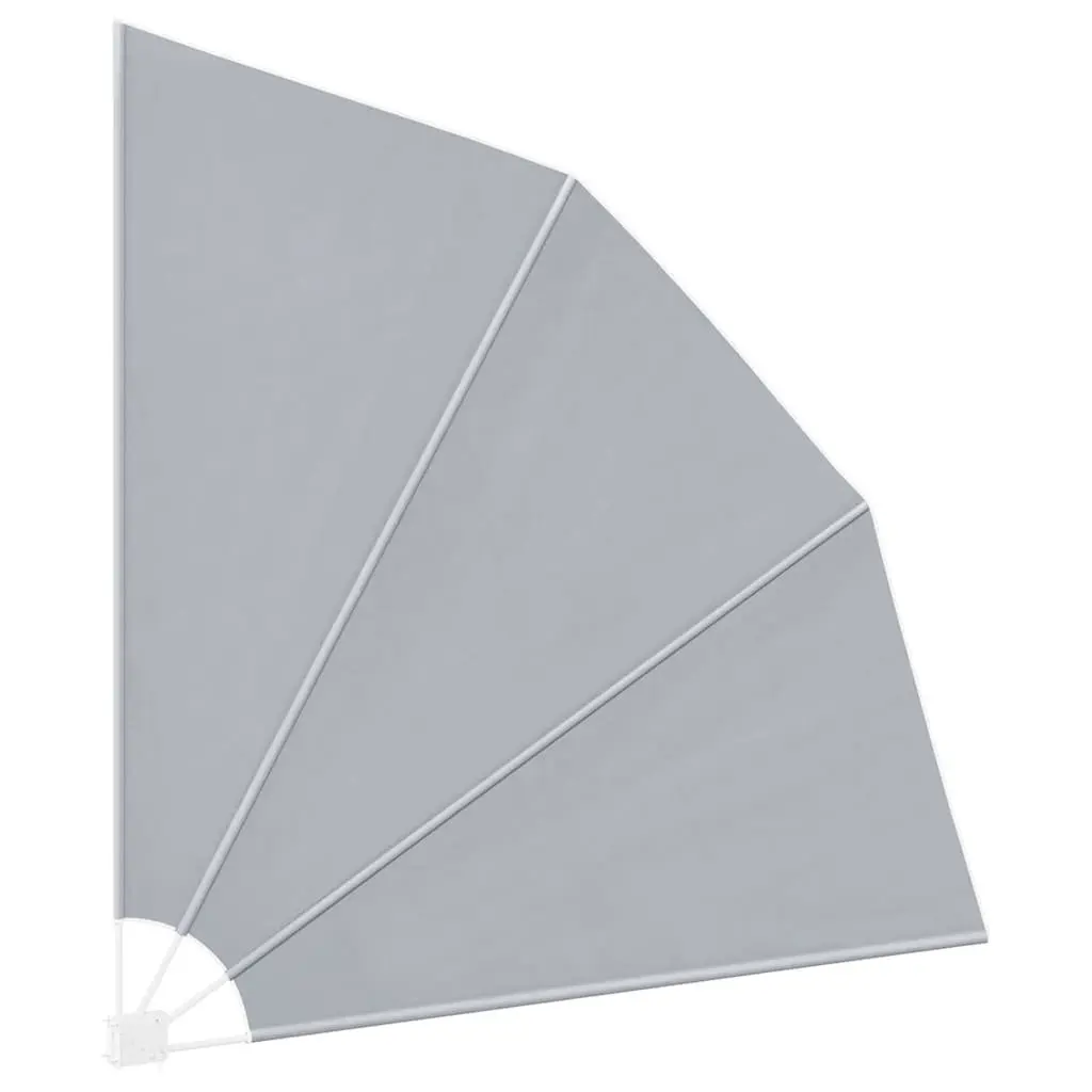 Collapsible Side Awning Balcony Shade Garden Outdoor Windscreen Grey 210x210cm