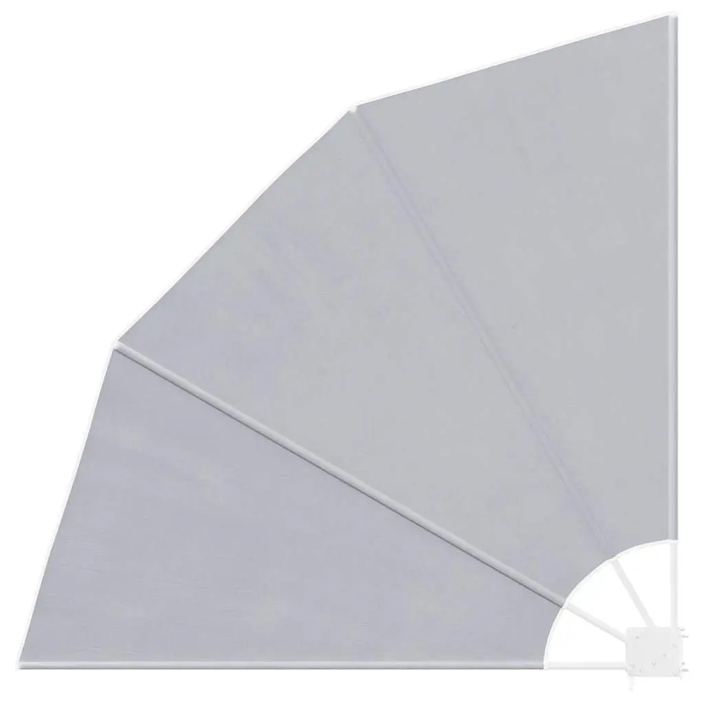 Collapsible Side Awning Grey Balcony Garden Shade Screen 140 x 140 cm