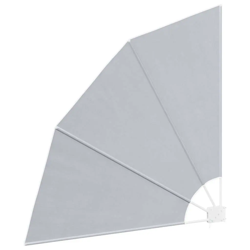 Collapsible Side Awning Grey Balcony Garden Shade Screen 140 x 140 cm