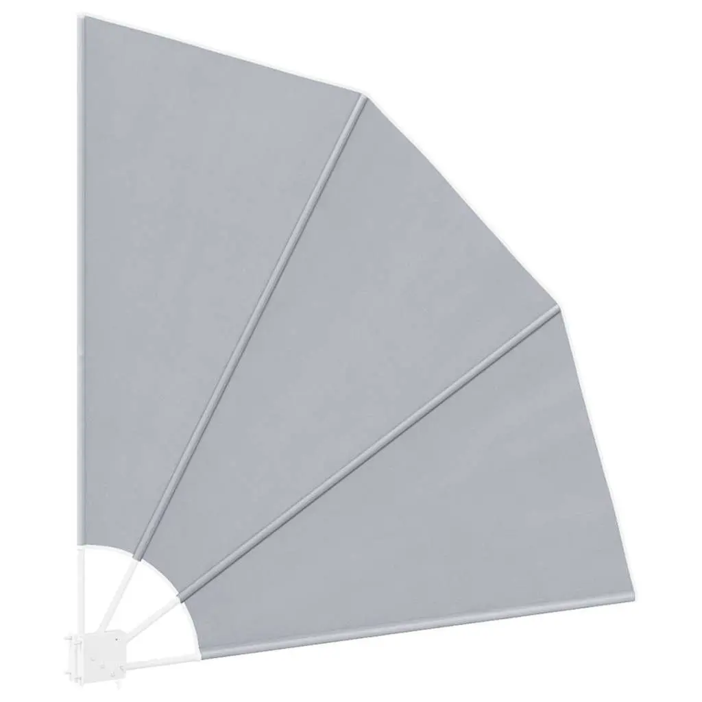 Collapsible Side Awning Grey Balcony Garden Shade Screen 140 x 140 cm