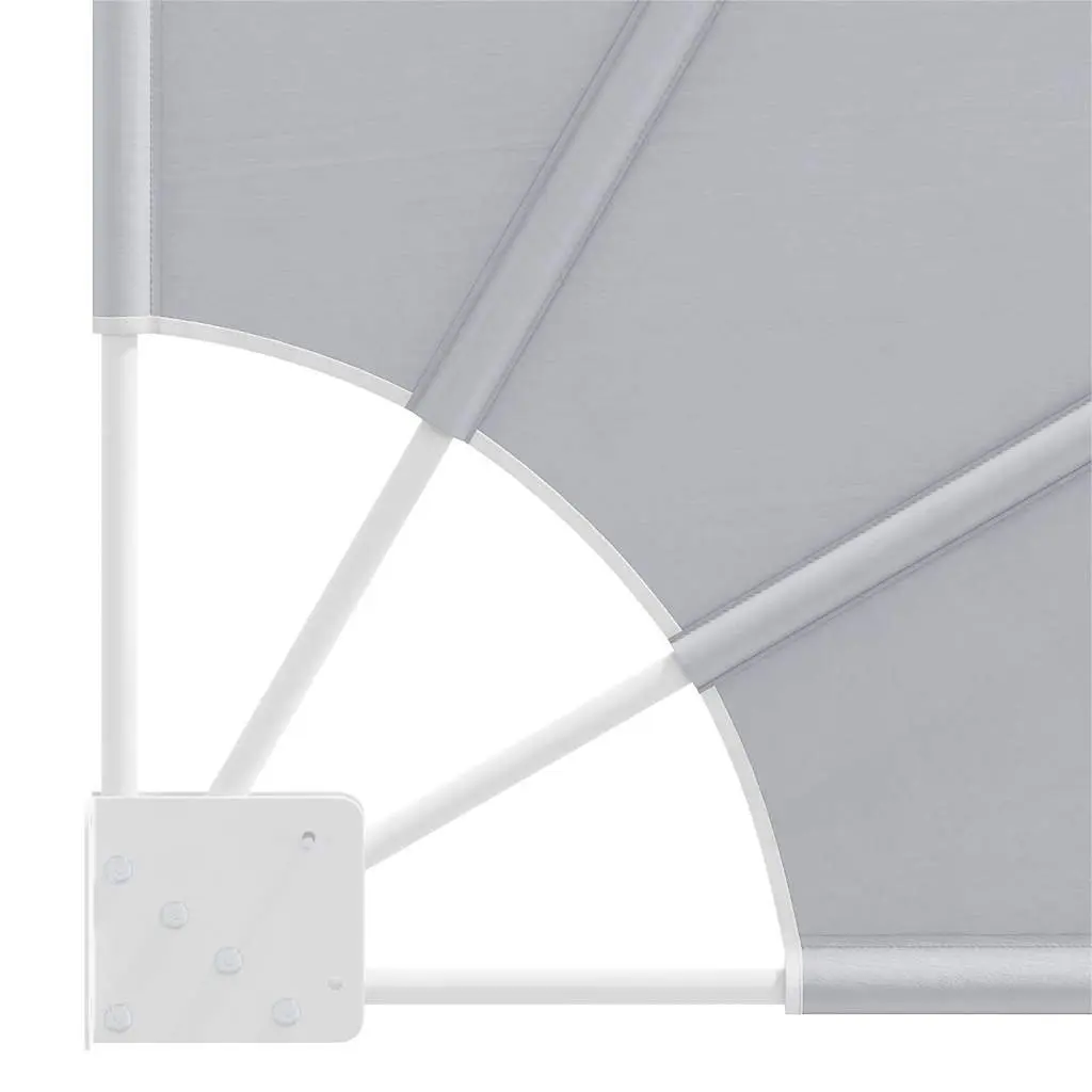 Collapsible Side Awning Grey Balcony Garden Shade Screen 140 x 140 cm