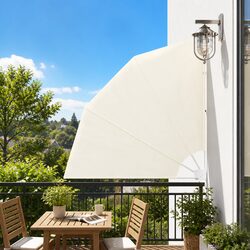 Collapsible Side Awning Specifications: 140x140 cm, Cream