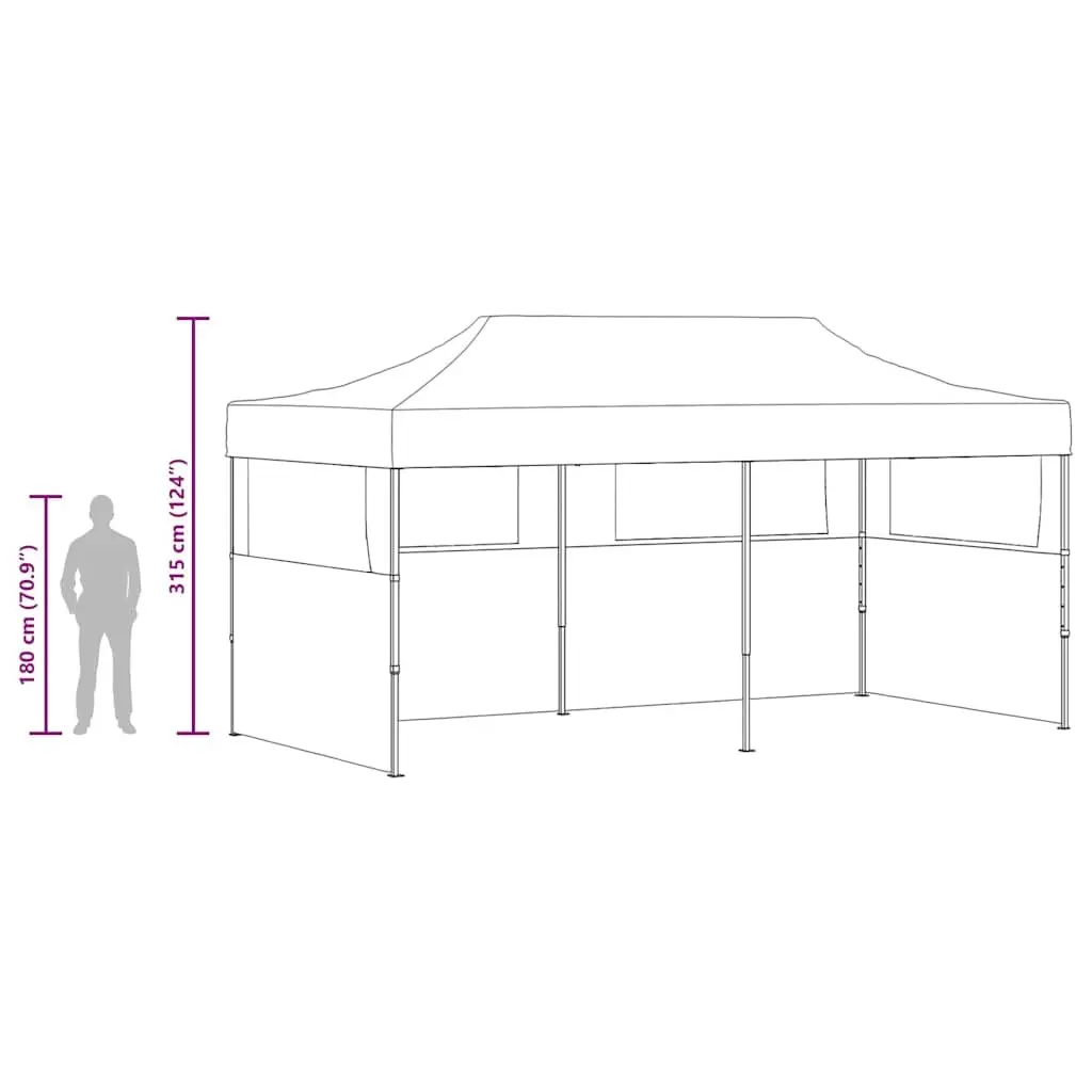 Foldable Pop-up Party Tent 3 x 6 m Outdoor Gazebo Canopy Garden Event Shelter