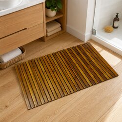 Specifications of Brown Acacia Wood Bath Mat 80x50cm