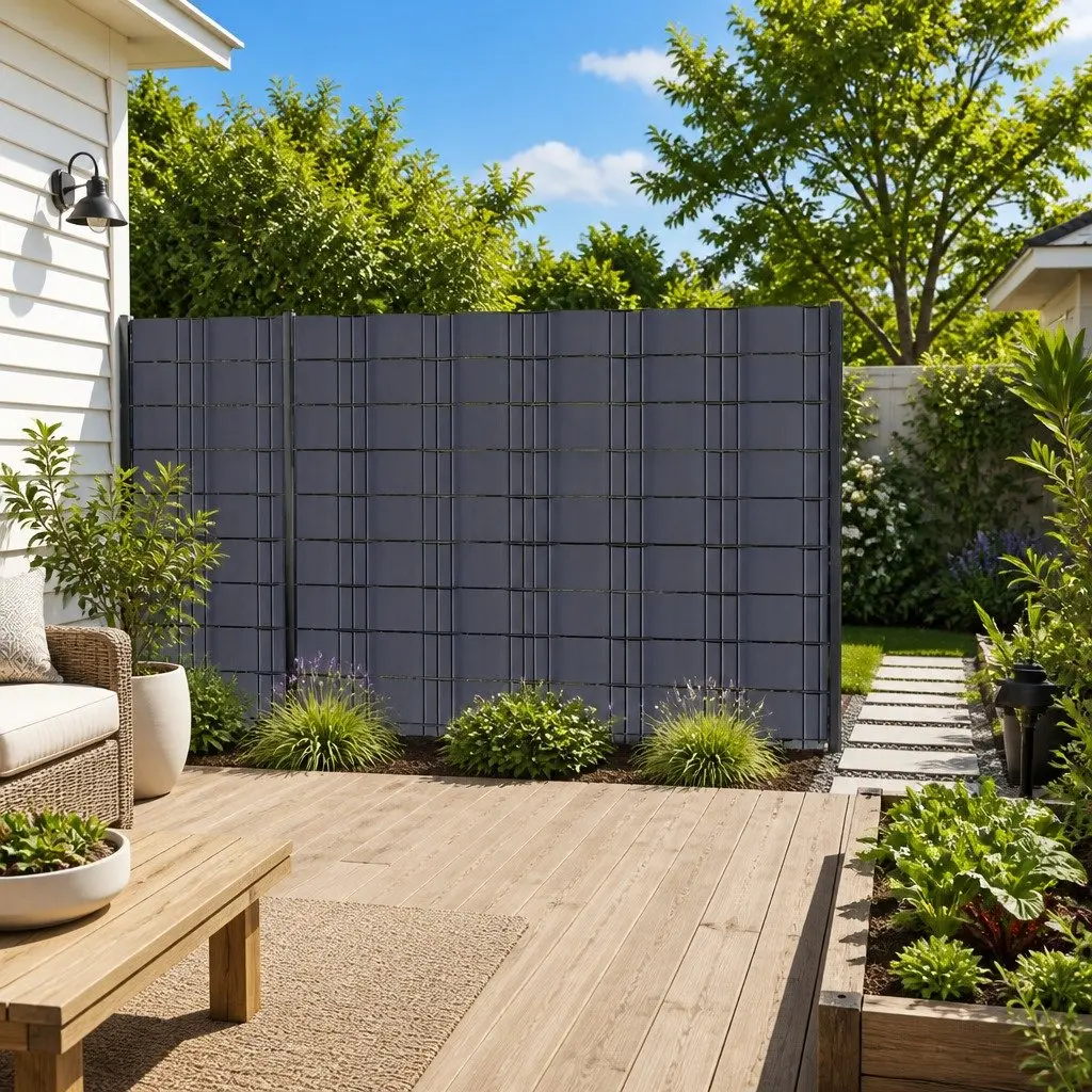 Grey PVC Privacy Screen 70x0.19m